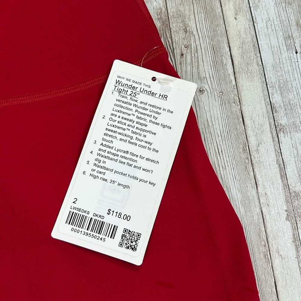 Lululemon Wunder Under Leggings sz 2 Lunar New Year Ltd Edition High-R 25”